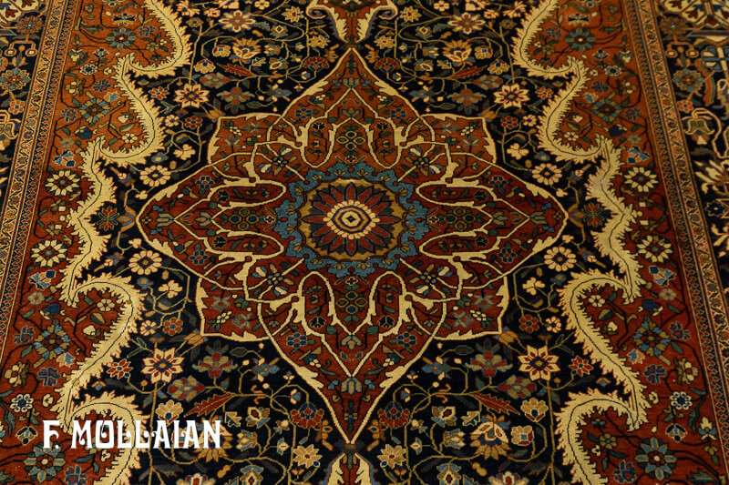 Antique Persian Kashan Mohtasham Rug n°:11052993